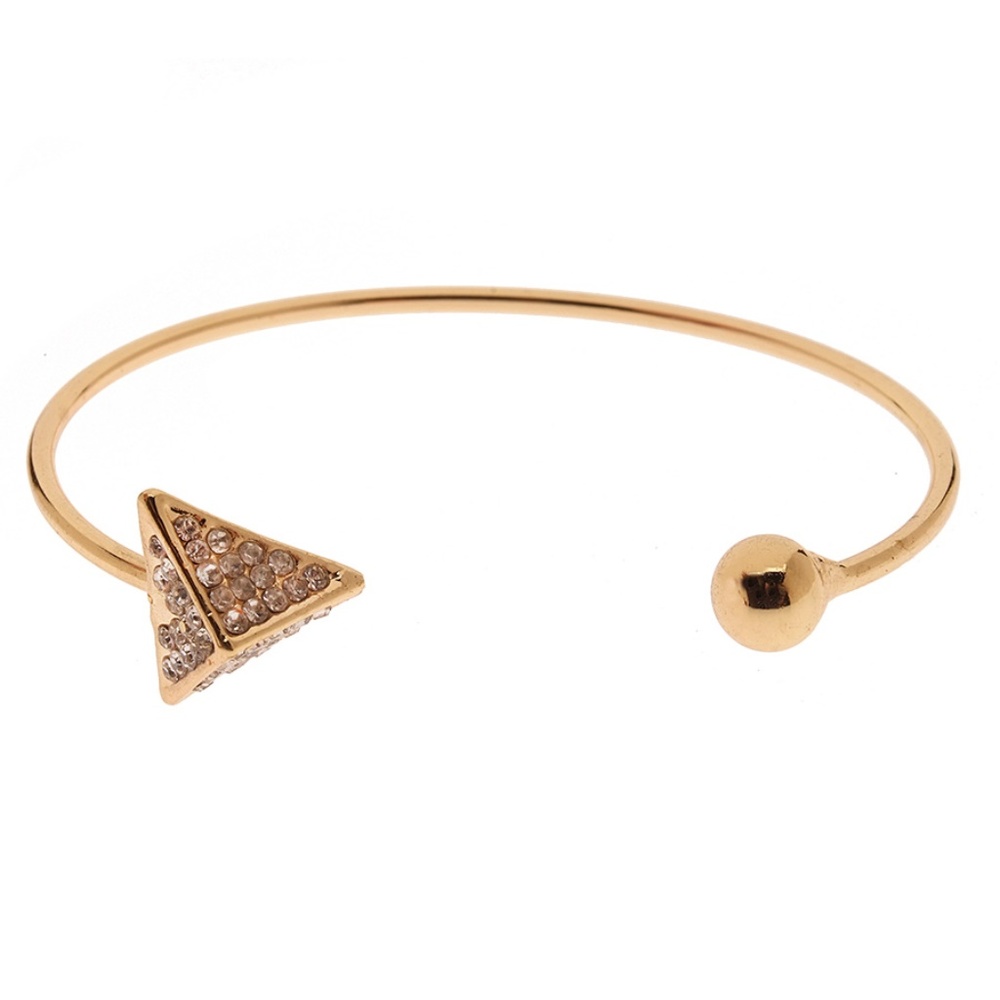 Pave Czech Crystal Pyramid Cuff -J093